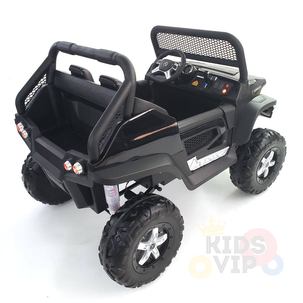 kidsvip mercedes unimog 24v ride on truck kids and toddlers black 6