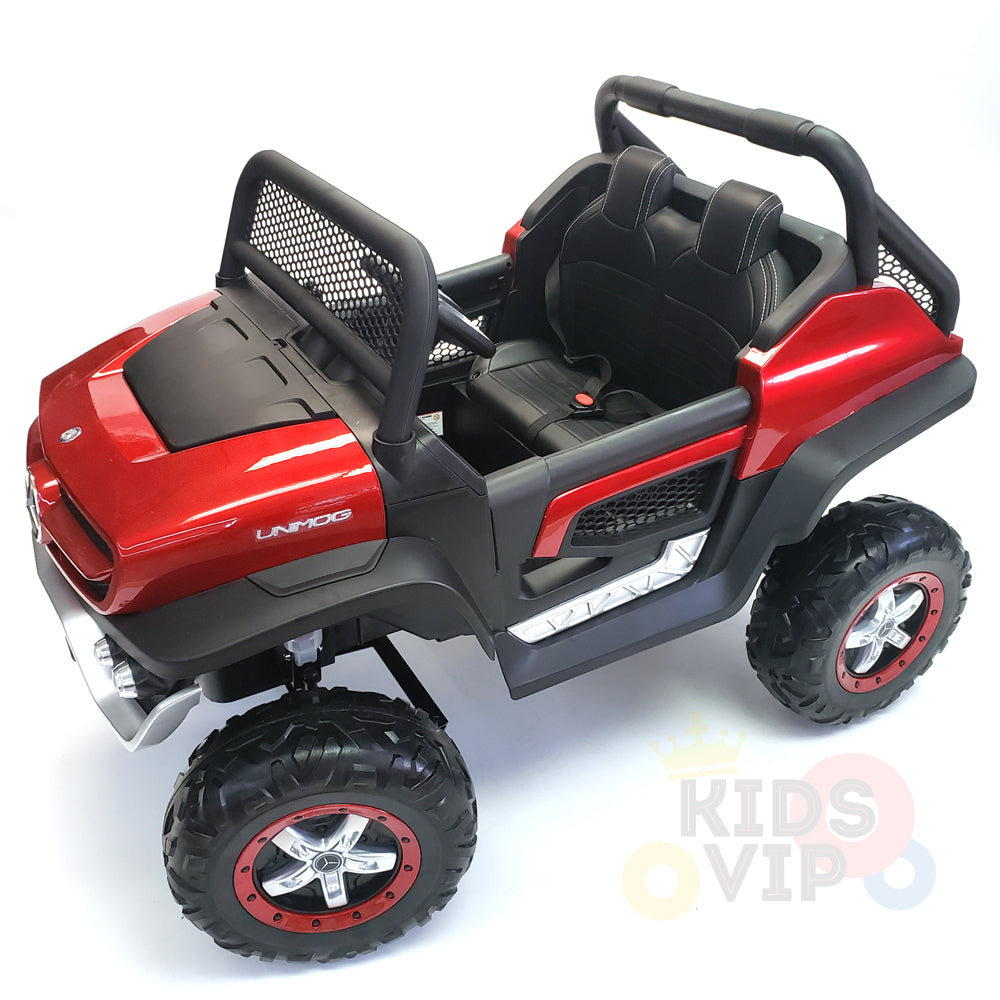 kidsvip mercedes unimog 24v ride on truck kids and toddlers red 14