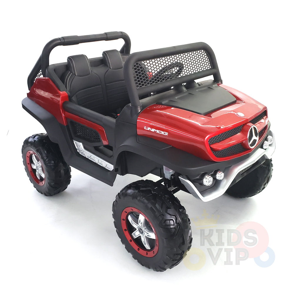 kidsvip mercedes unimog 24v ride on truck kids and toddlers red 28