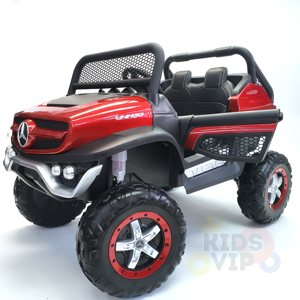 kidsvip mercedes unimog 24v ride on truck kids and toddlers red 34