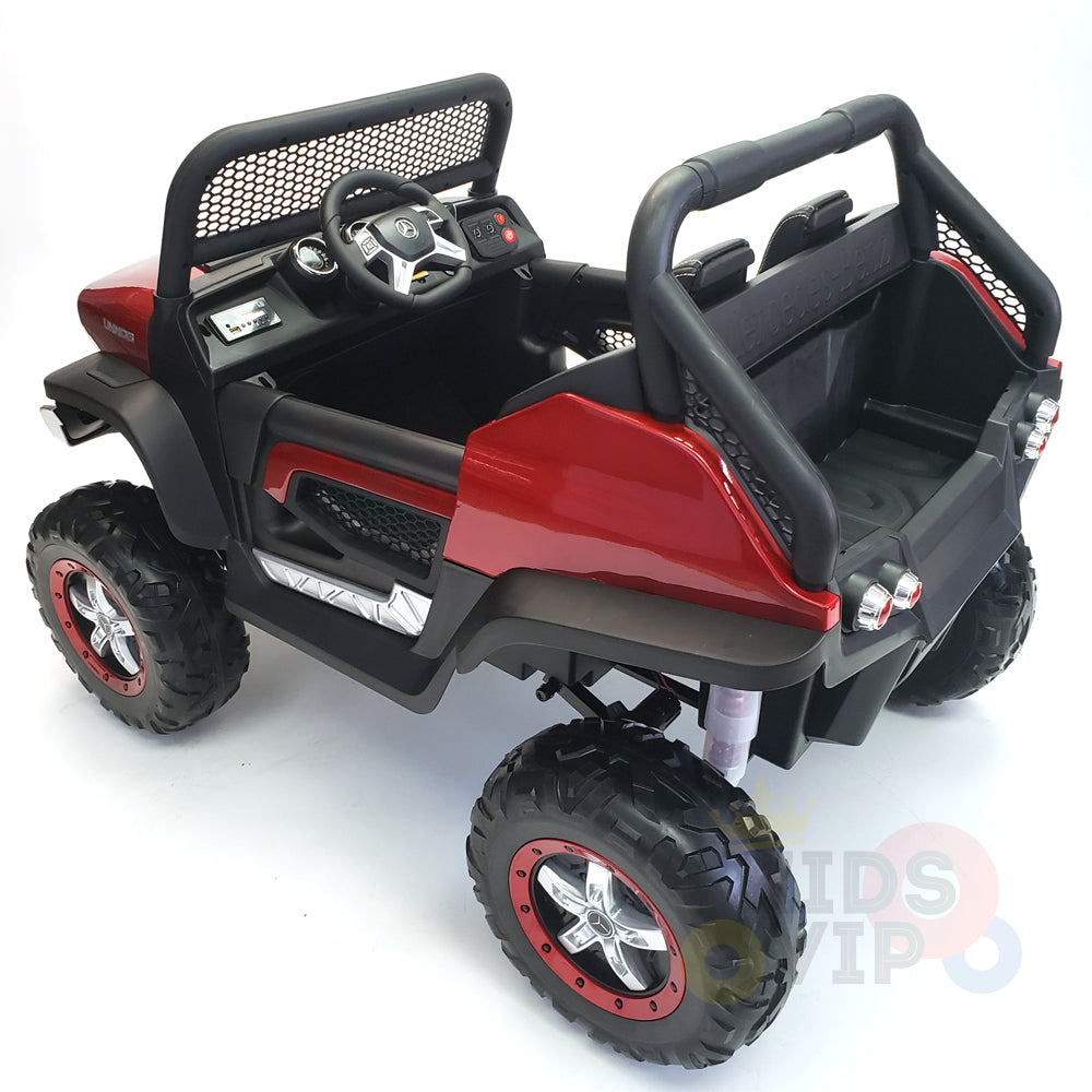kidsvip mercedes unimog 24v ride on truck kids and toddlers red 40