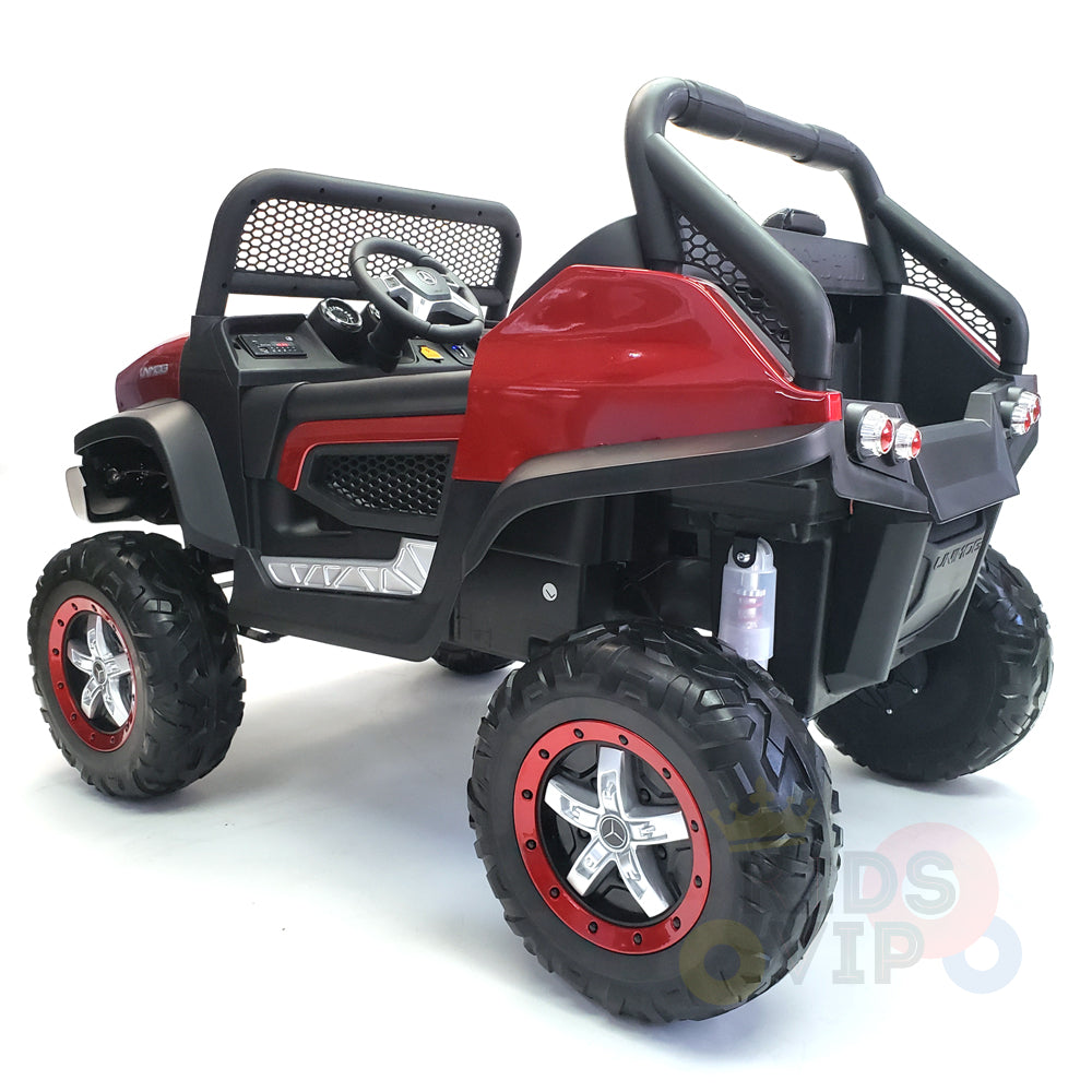 kidsvip mercedes unimog 24v ride on truck kids and toddlers red 42