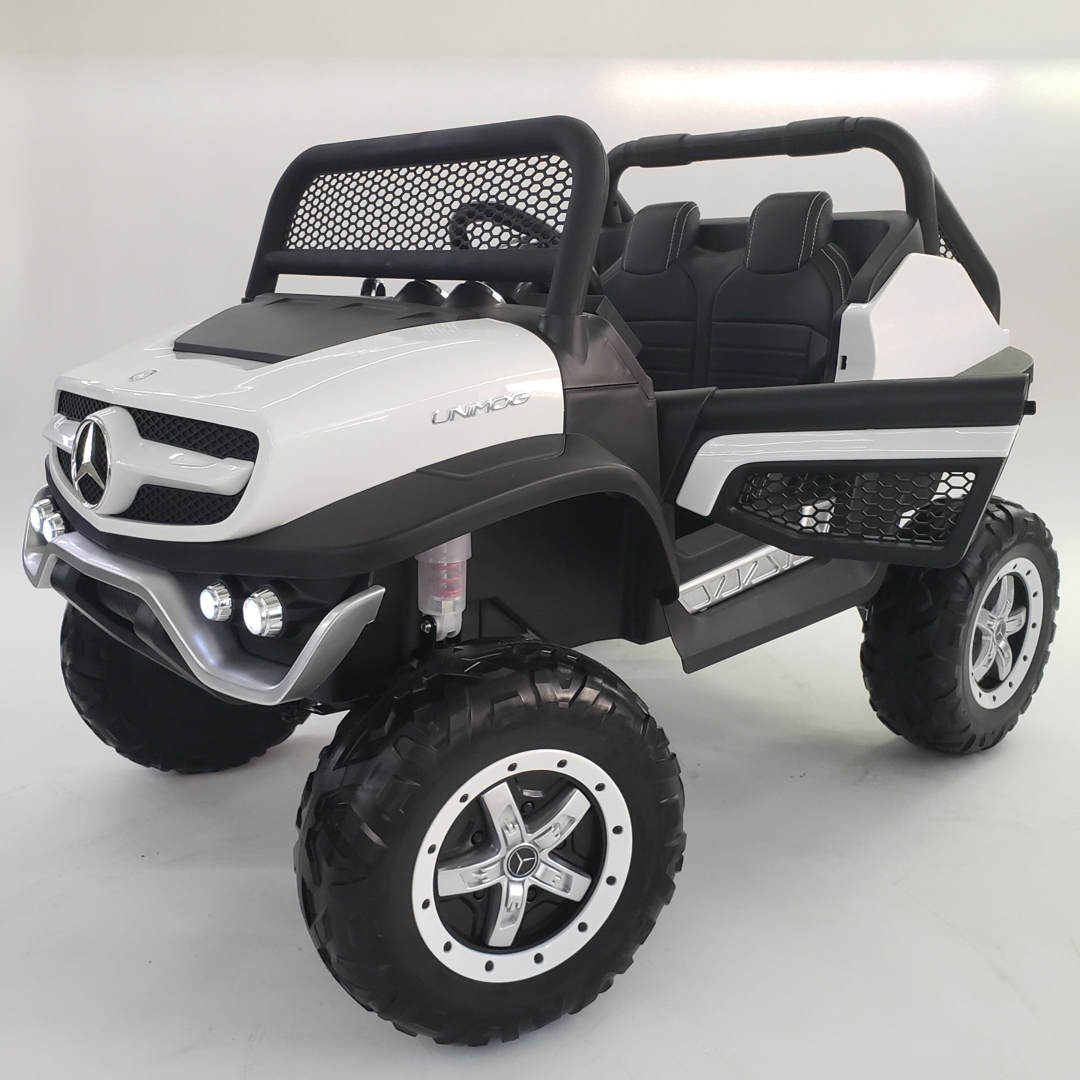 kidsvip mercedes unimog 24v ride on truck kids and toddlers white 1
