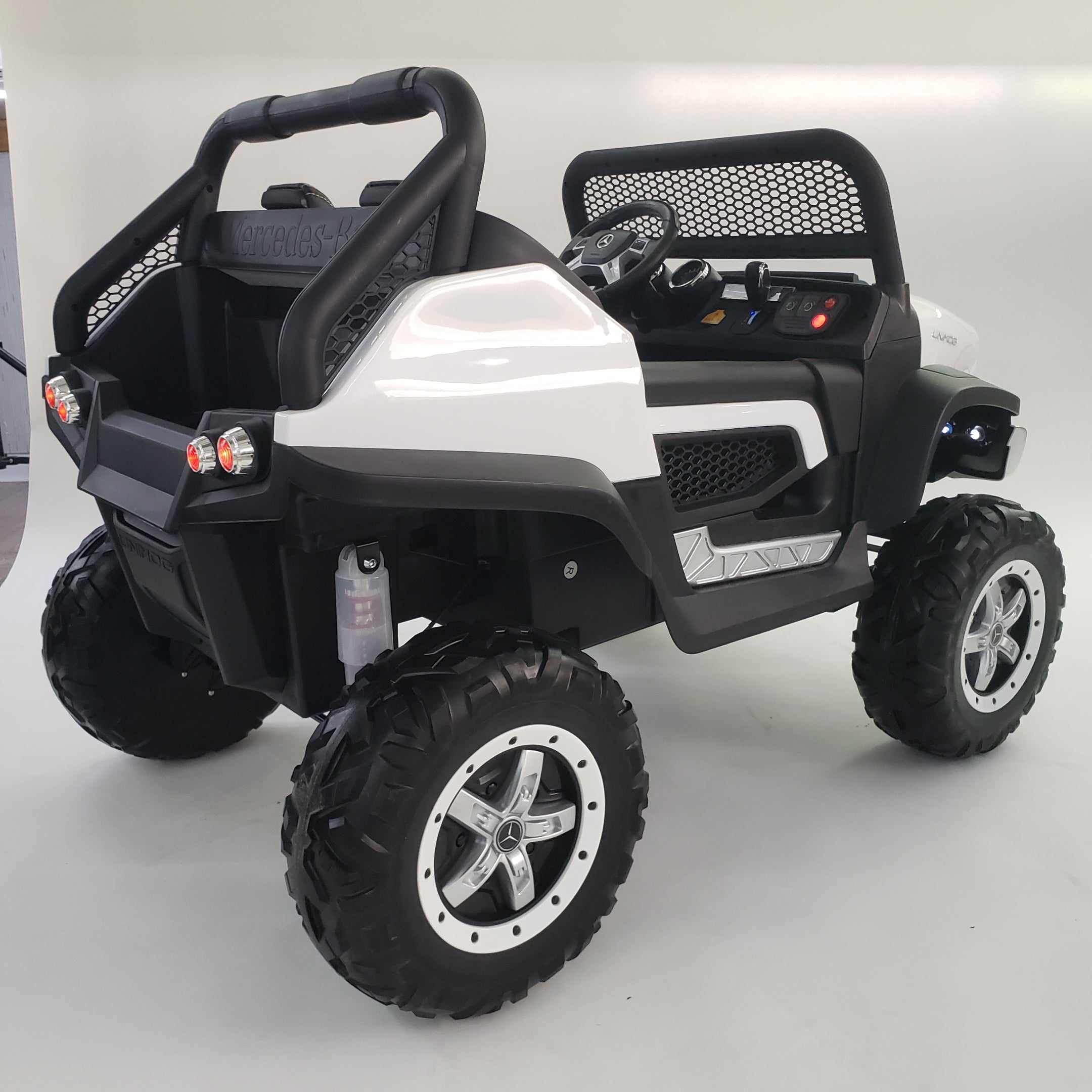 kidsvip mercedes unimog 24v ride on truck kids and toddlers white 12