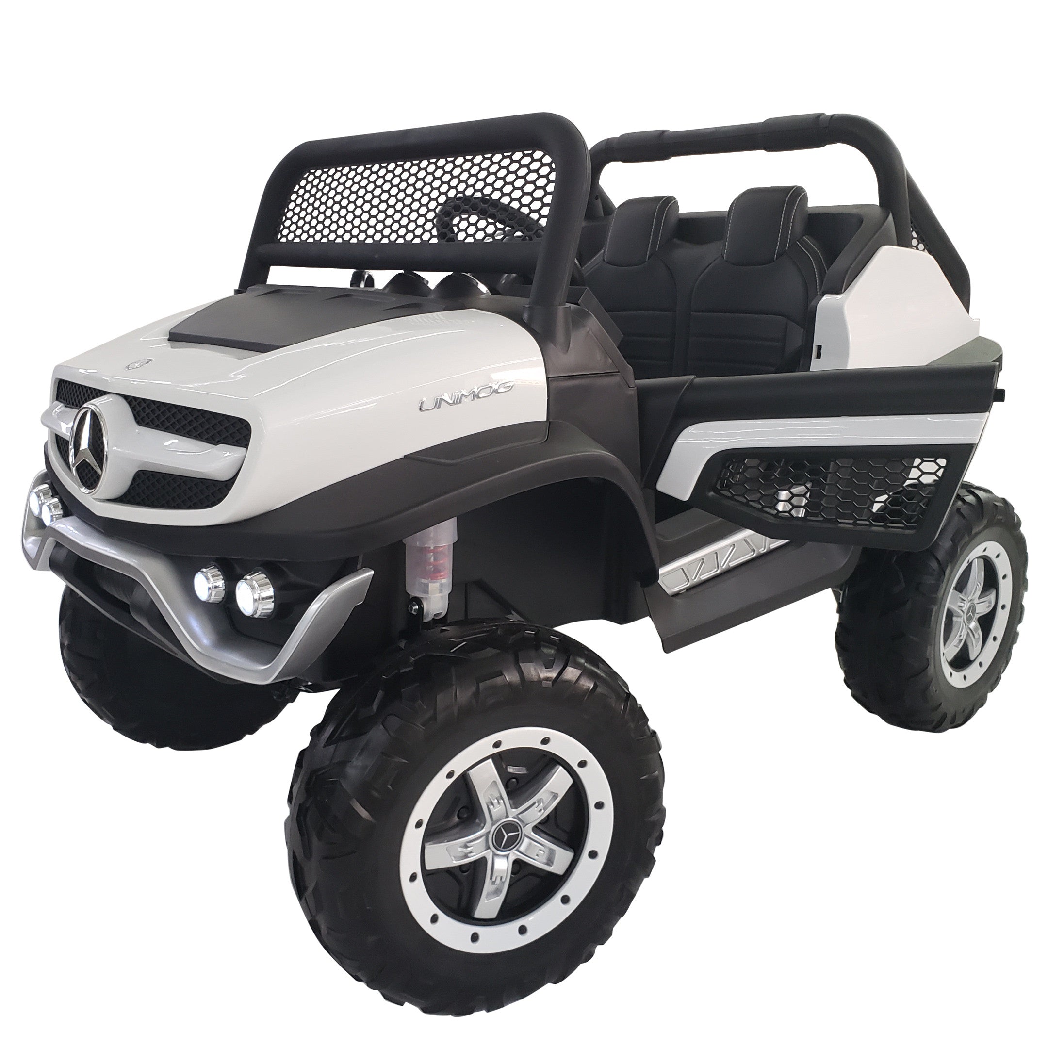 kidsvip mercedes unimog 24v ride on truck kids and toddlers white 18