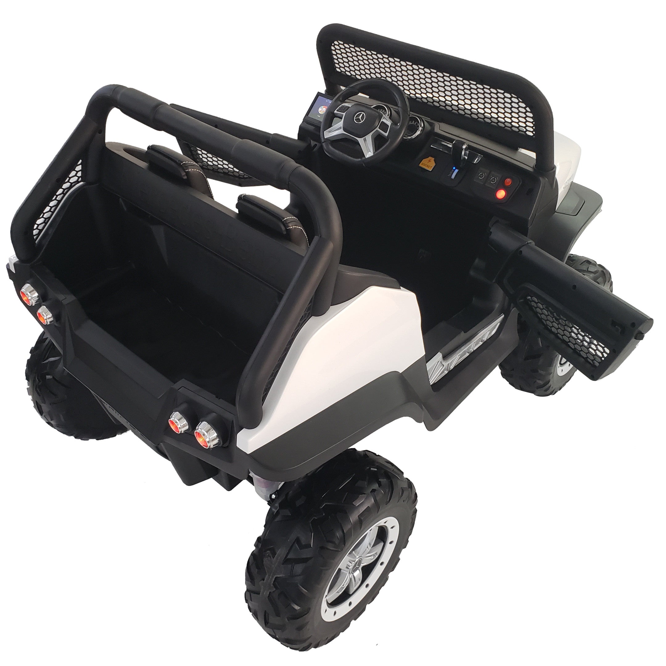 kidsvip mercedes unimog 24v ride on truck kids and toddlers white 23